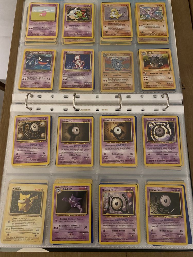 Cartas Pokémon Raras Colecção Antiga (225Cartas)