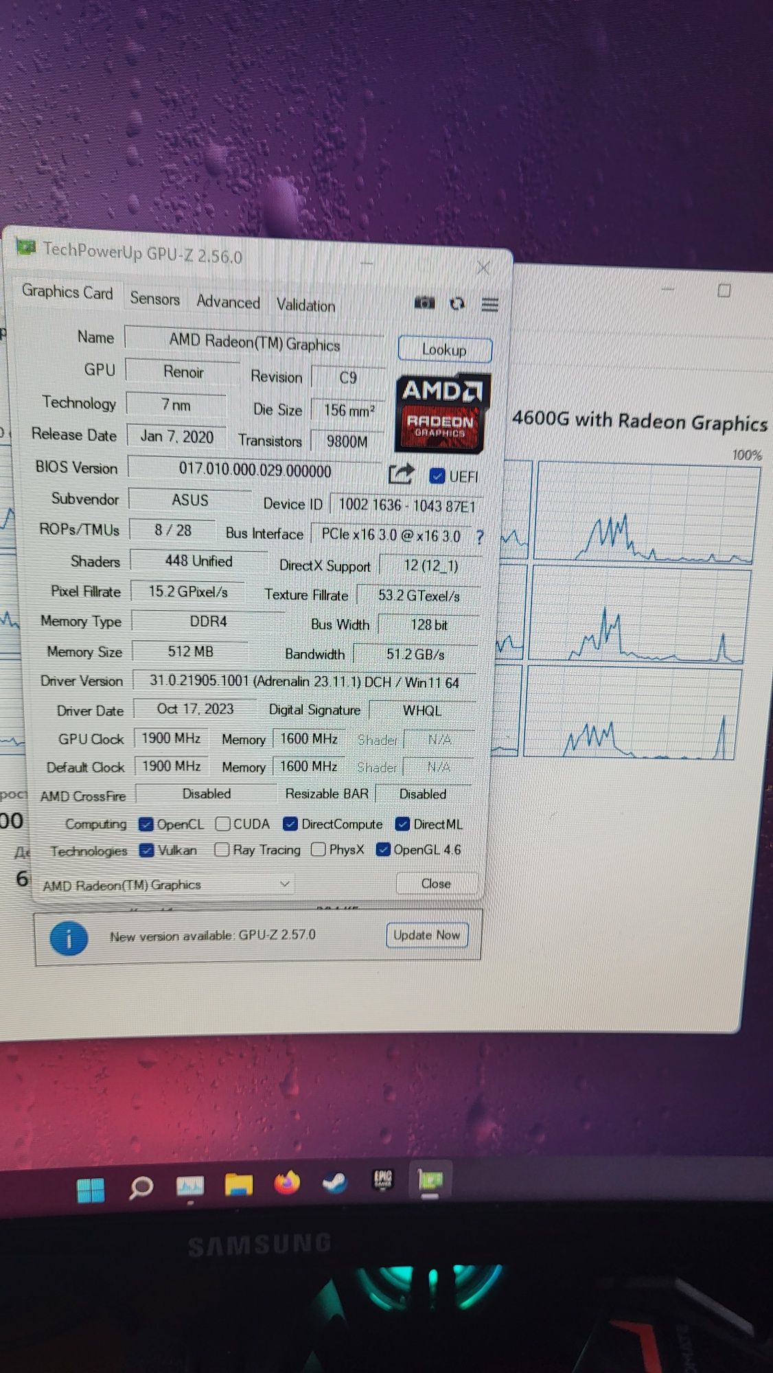 Ryzen 5 4600g radeon graphics