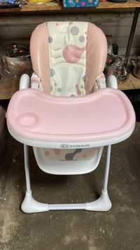 Krzesełko dla dziecka do karmienia różowe