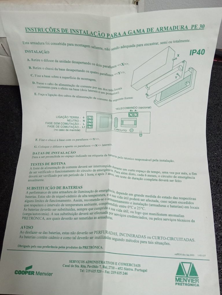 Luz de emergência