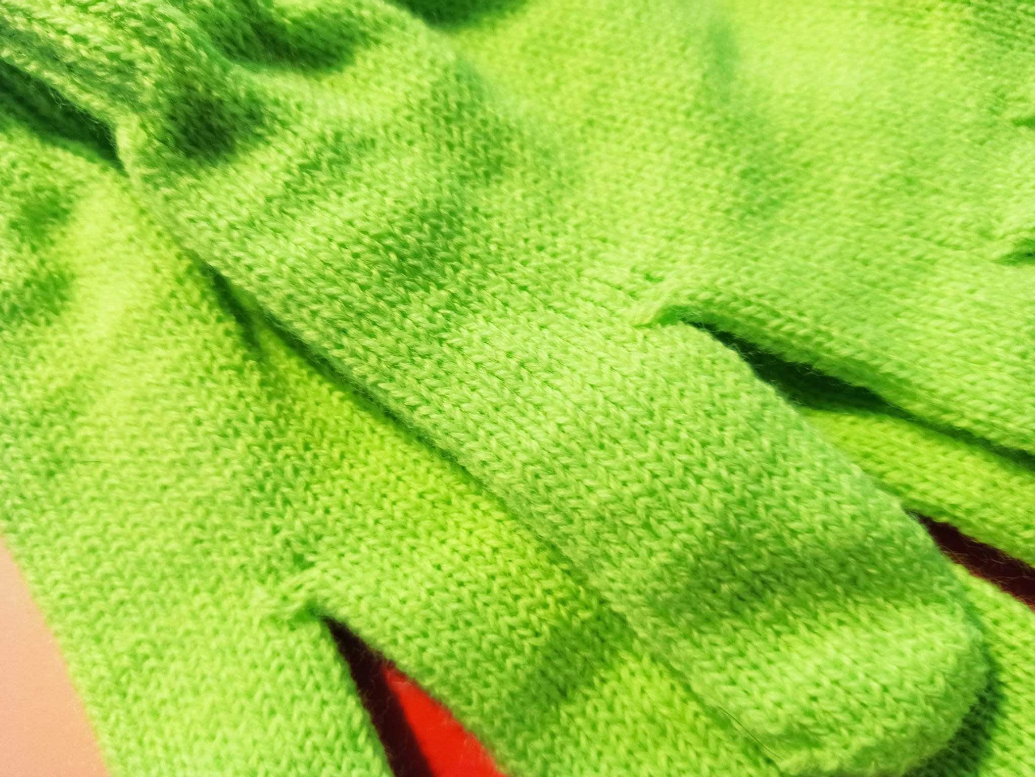 Rękawiczki kolor fluorestencyjna zieleń - SUPER Tanio - 10 zł