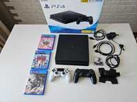 Konsola PS4 Slim 500GB 2 PADY 3 GRY STAN IDEALNY