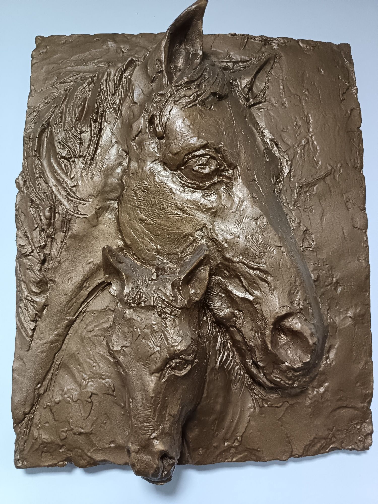 Quadros de cavalos em relevo
