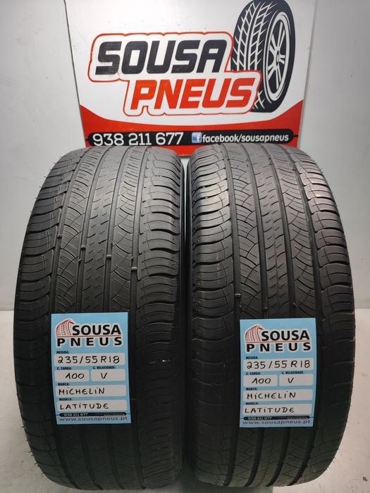 2 pneus  semi novos Michelin Latitude  235/55R18 100V Oferta dos porte