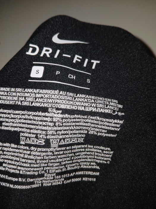 Czarne krótkie getry termo Nike S nowe