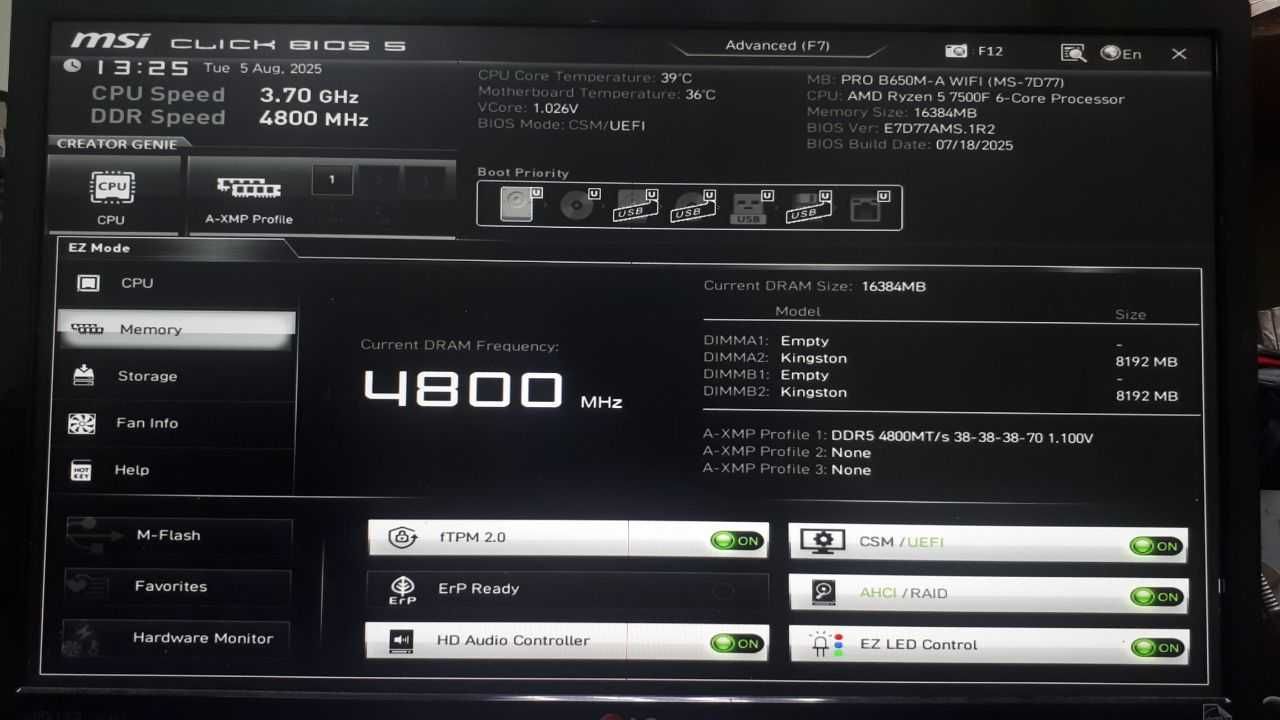 Материнська плата MSI PRO B650M-A WIFI