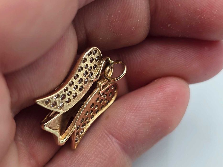 Złota zawieszka ANIOŁ ANIOŁEK duży przywieszka 585 |Plus Lombard