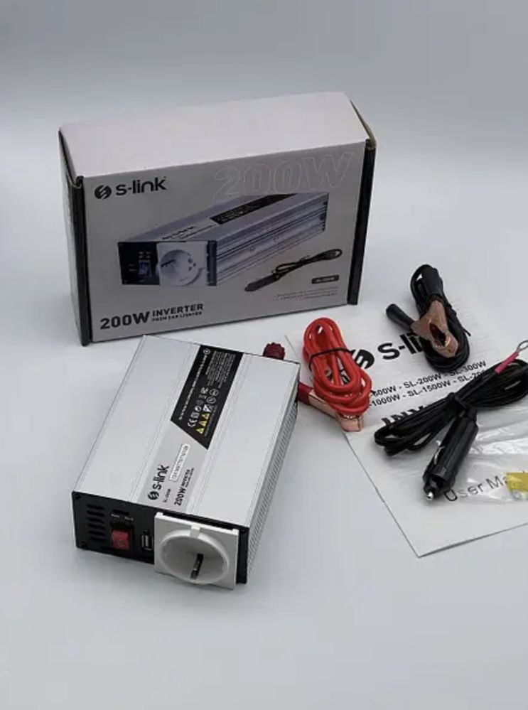 Інвертор S-Link 12~220W 200W, Инвертор, Преобразователь