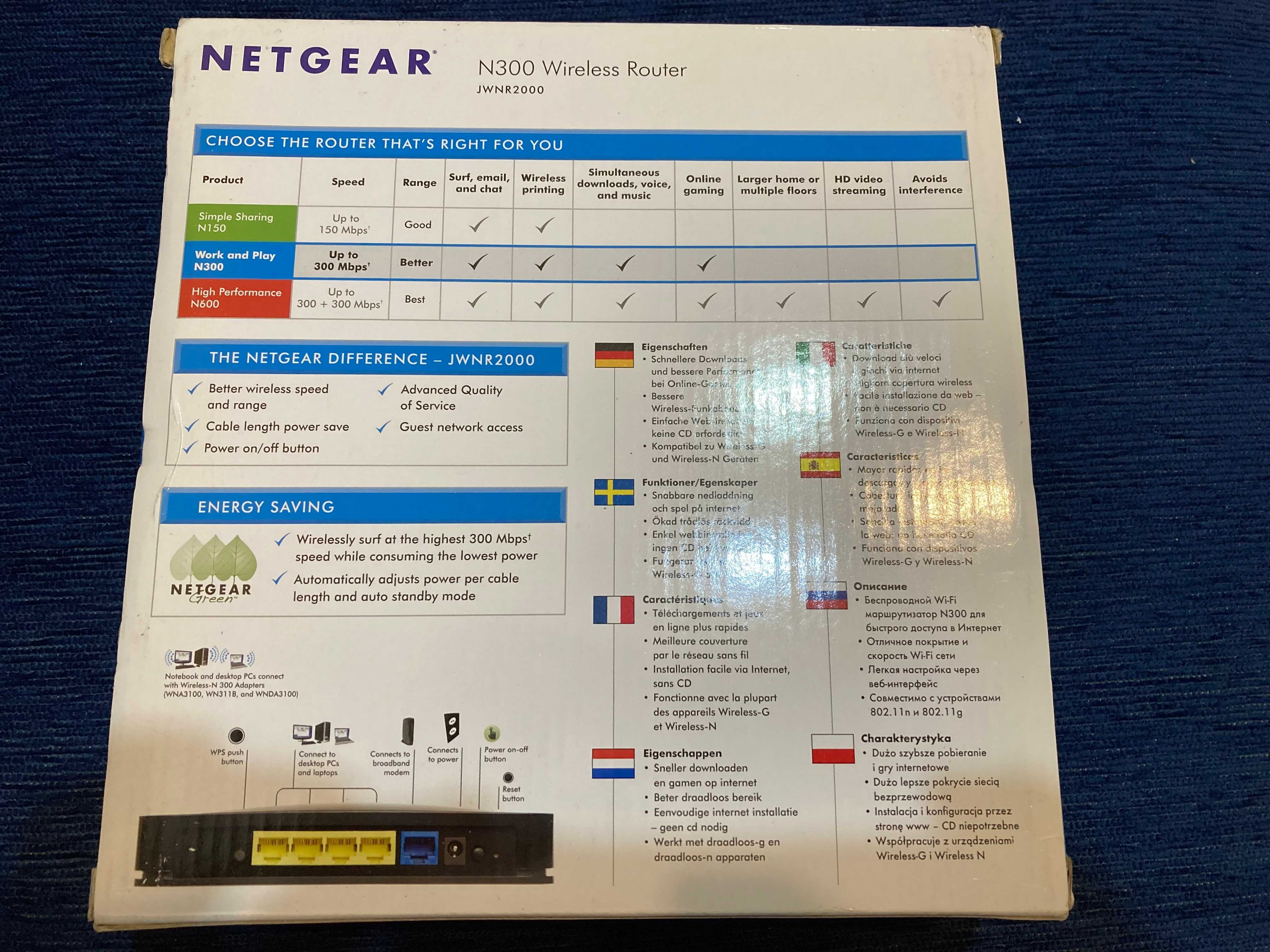 Router NETGEAR JWNR2000 N300 Wireless Router