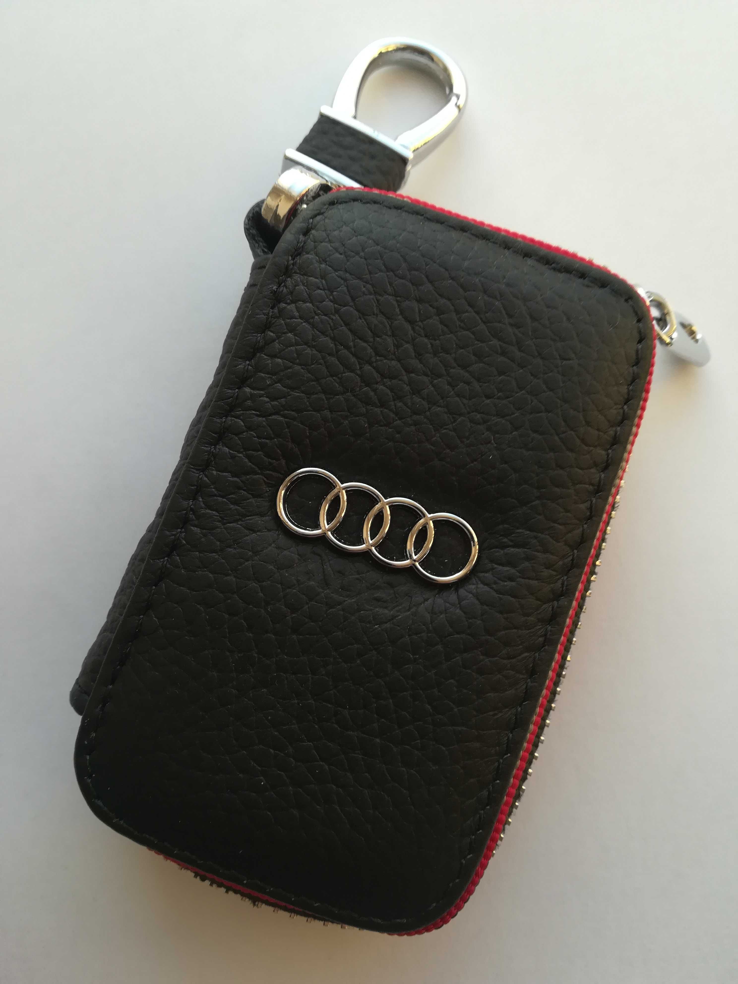 Audi etui pokrowiec na klucze breloczek brelok skóra prezent