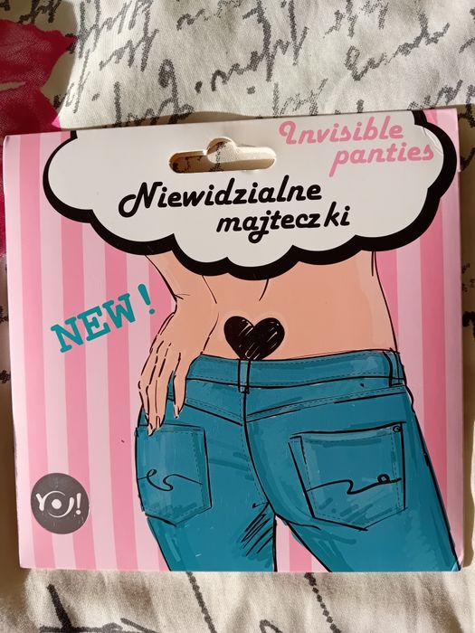 Majtki stringi samonośne niewidoczne Yo! Serce M