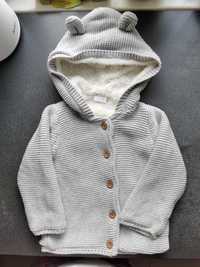 Dzianinowy kardigan/sweterek z kapturem (12-18 miesięcy)