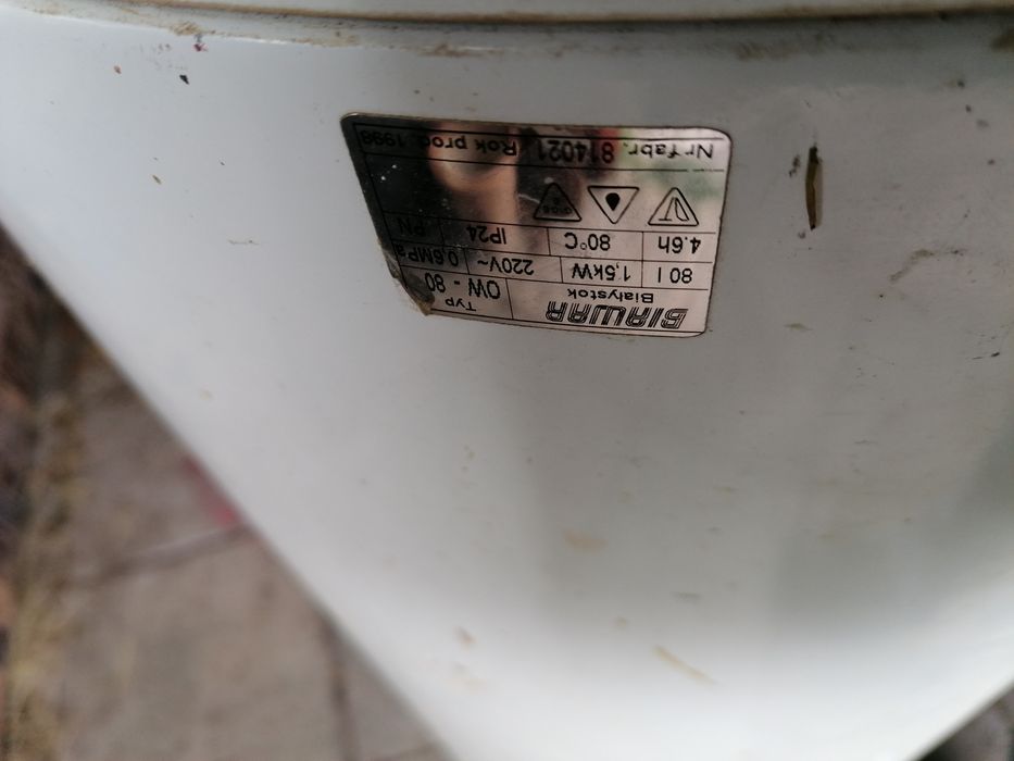 Bojler, zbiornik na wode