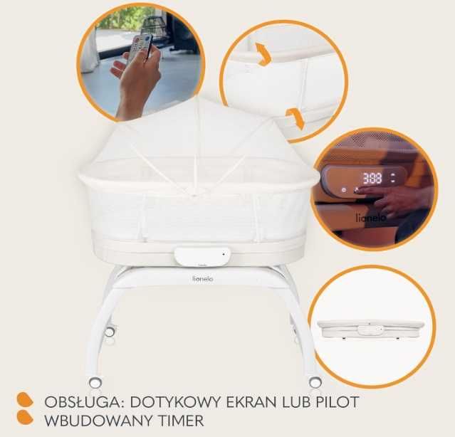Łóżeczko Dziecięce, kołyska  Lionelo Coral 3    S-246