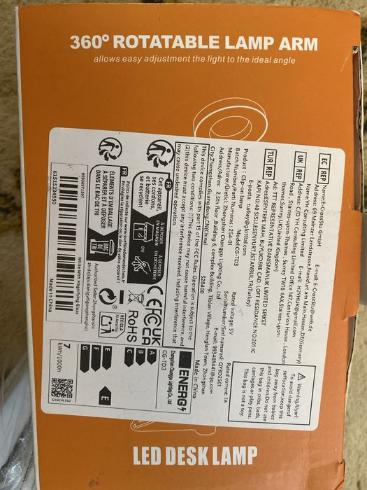 LED лампа та лупа, живлення USB регулювання світла, нова