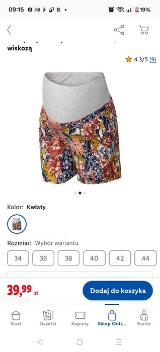 Sprzedam szorty ciążowe z pasem na brzuch, z lnem i wiskozą