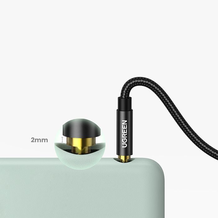 Kabel Audio Ugreen 2 X Mini Jack 3,5mm 2m CZARNY