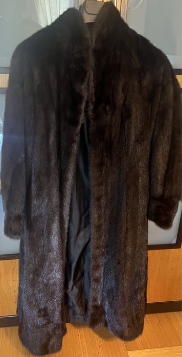 Casaco Comprido de Vison - Castanho Chocolate