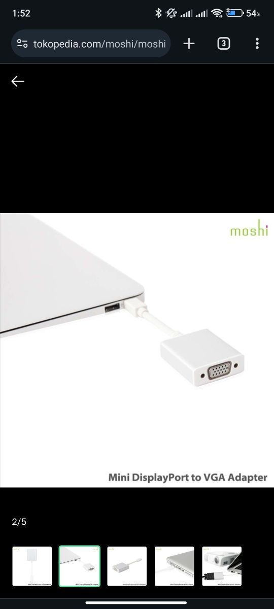 Adapter for Apple Moshi Mini display port - VGA