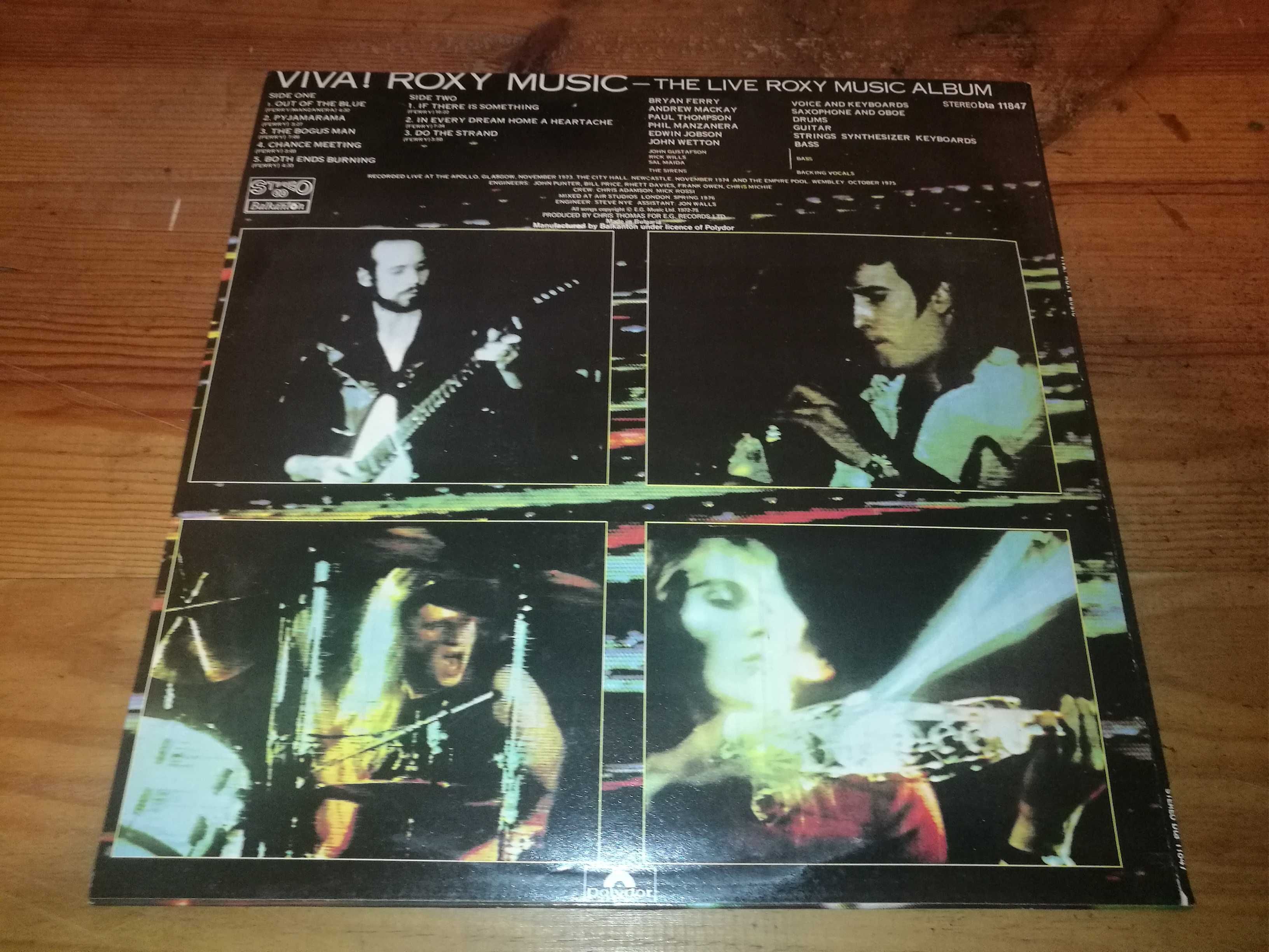 ROXY MUSIC-Viva! Roxy Music-The Live Roxy Music (Ed Bulgara–1976) LP