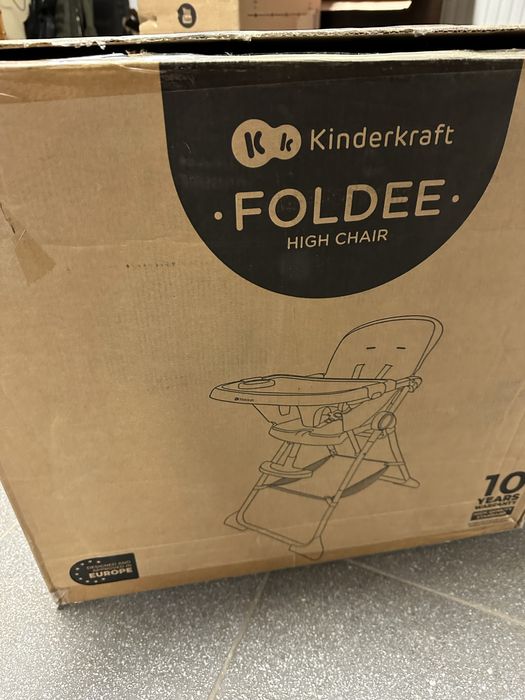 Krzesełko do karmienia Foldee Kinderkraft zielone nowe super kolor