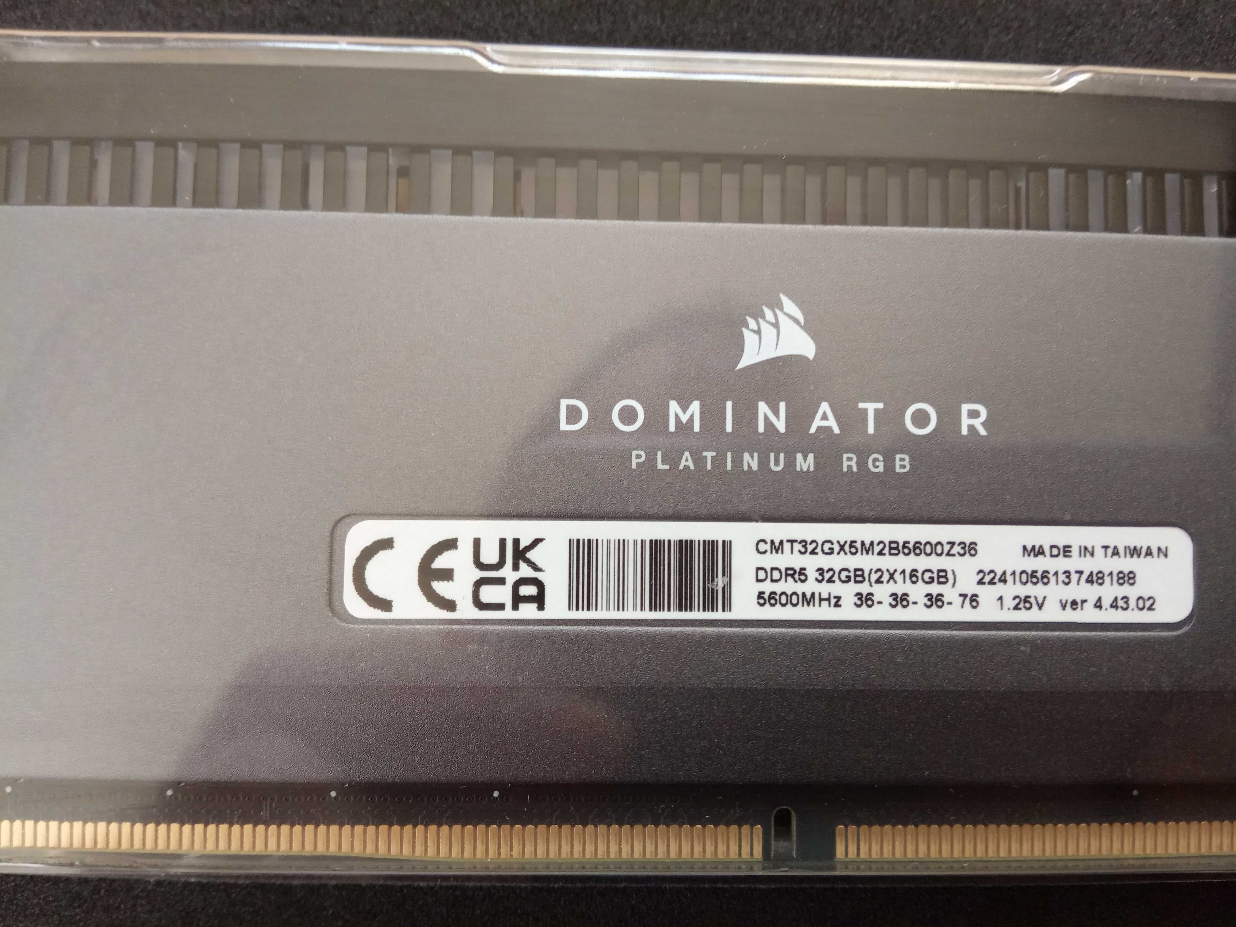 Оперативна пам'ять Corsair Dominator Platinum RGB (2x16GB) 5600MHz