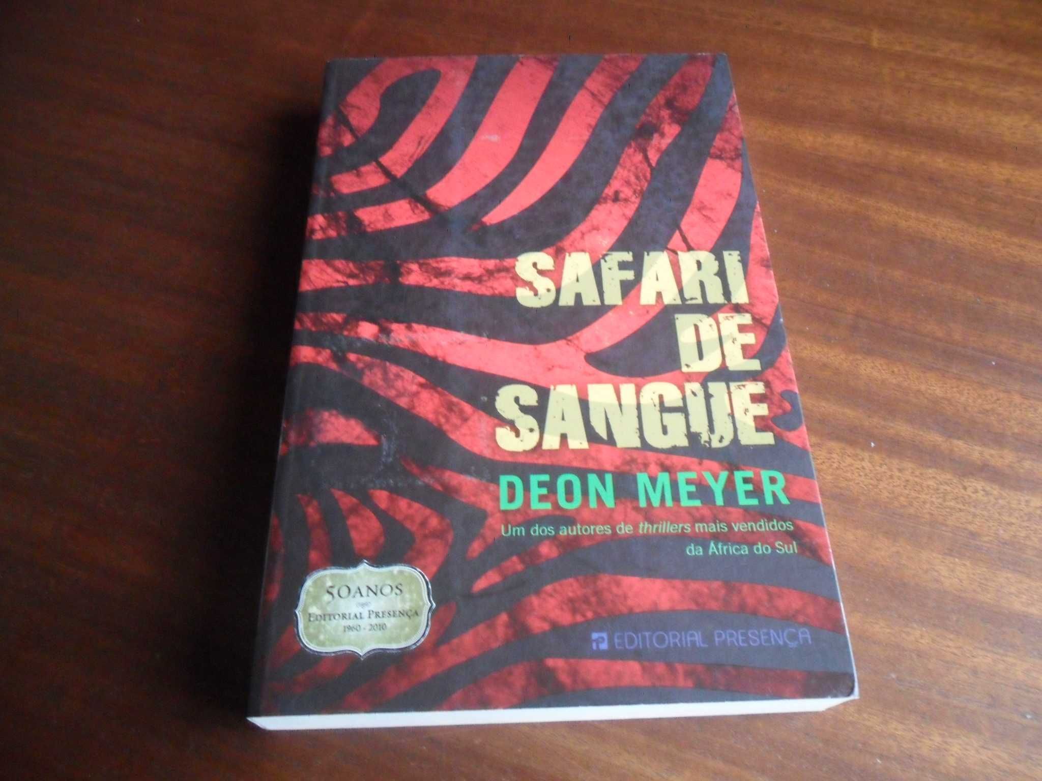 "Safari de Sangue" de Deon Meyer - 1ª Edição de 2010