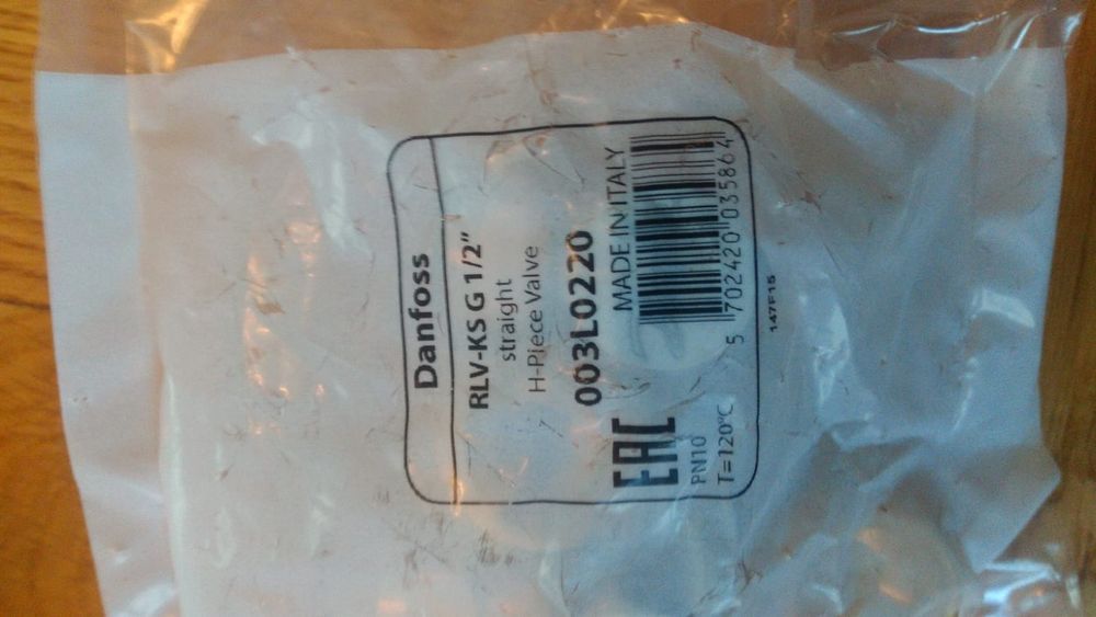 Zawór przyłączeniowy prosty do grzejnika 1/2 cala DANFOSS 3szt