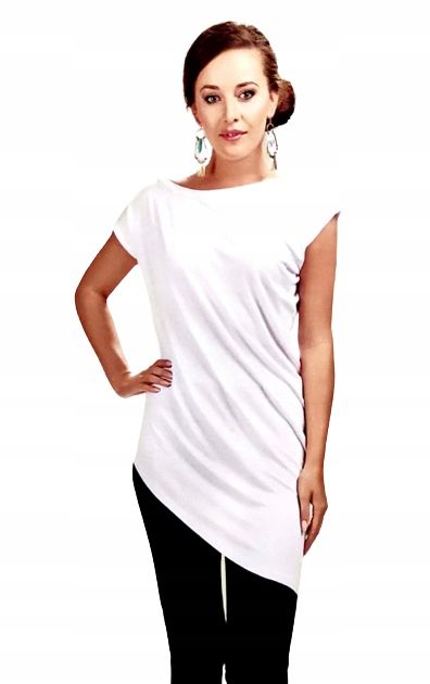 Violana Ecru Tunika Krótki Rękaw R. 3Xl