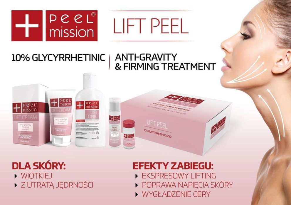 Lift box peel mission zestaw uzupełnienie plus kremy i tonik