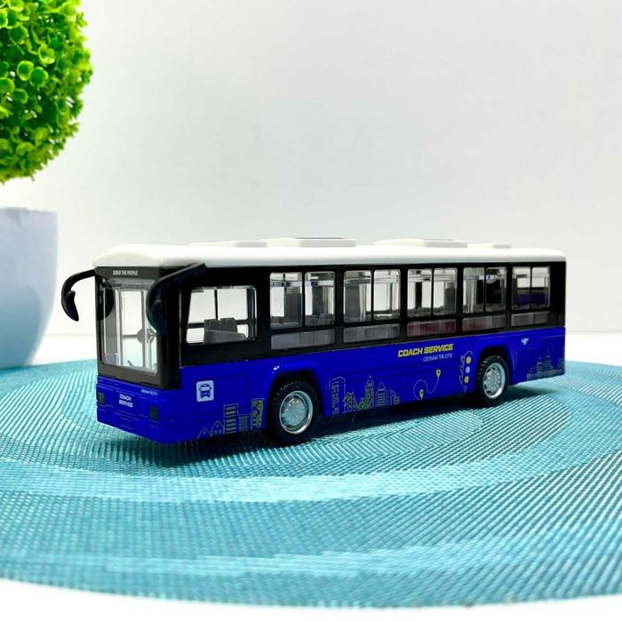 Автобус металевий інерція світло звуком відчиняються двері(CLM-0771AC)