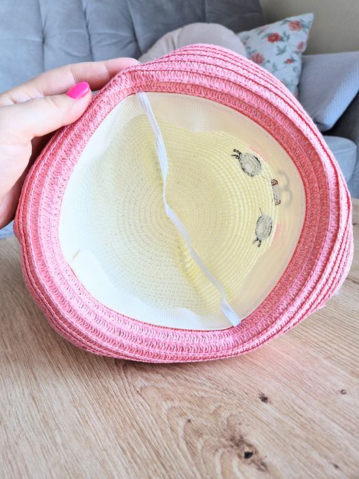 Wiosenny letni kapelusz słomkowy dla dziewczynki 2-5 lat nowy