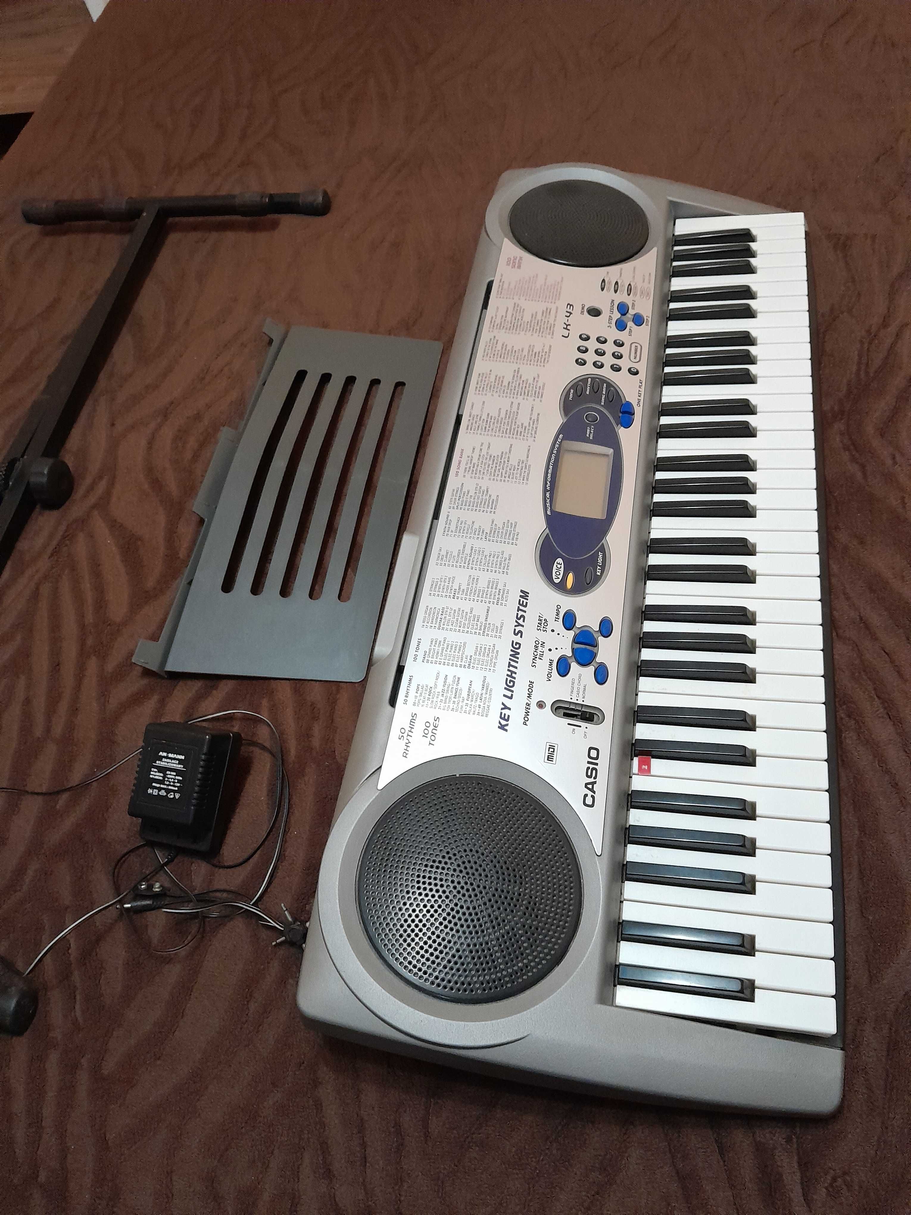 Sprzedam keyboard Casio LK -43, używany, z akcesoriami
