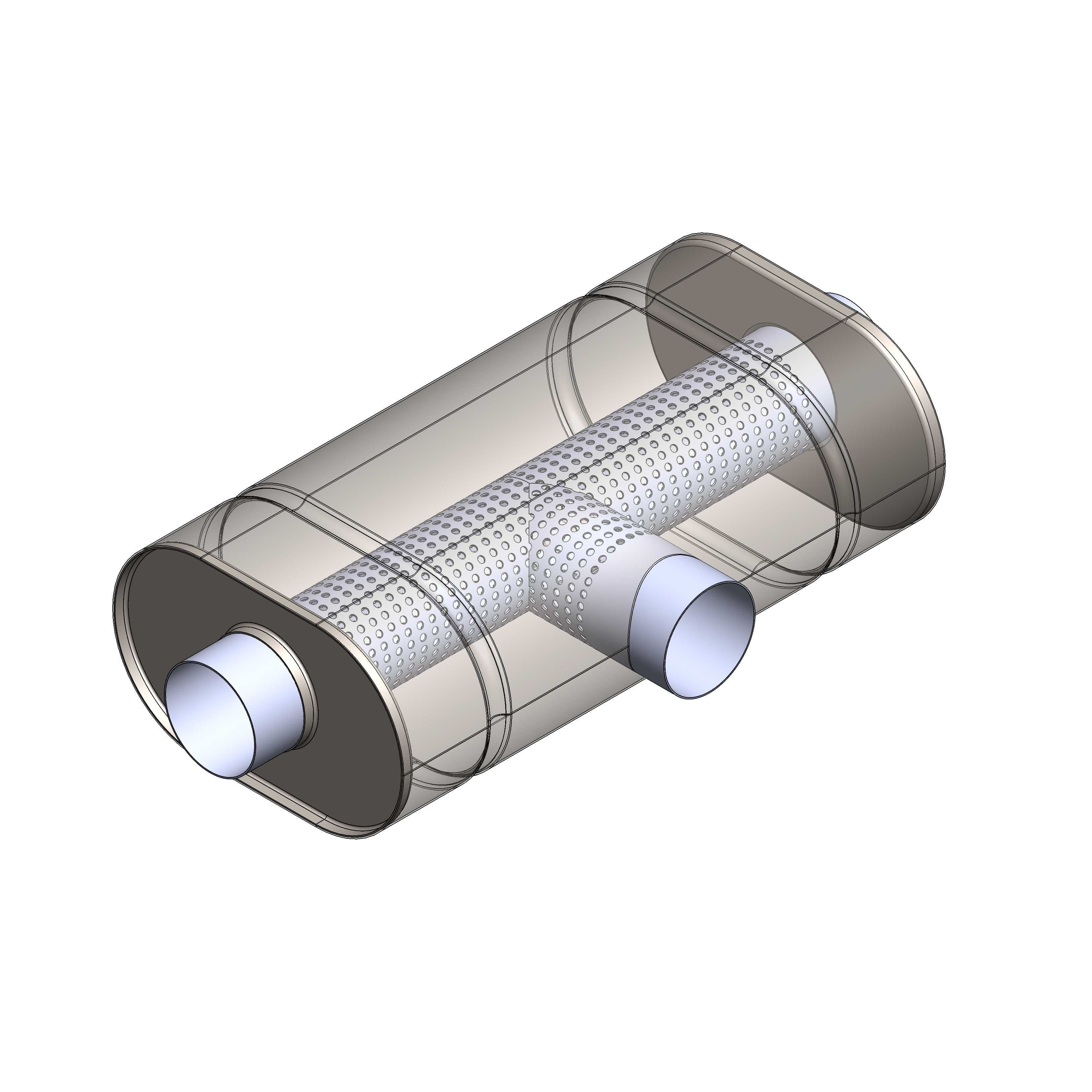 Глушник прямоточний ATP-017 D240/145мм L200-500мм (1:1:1) 60,3-76,1мм