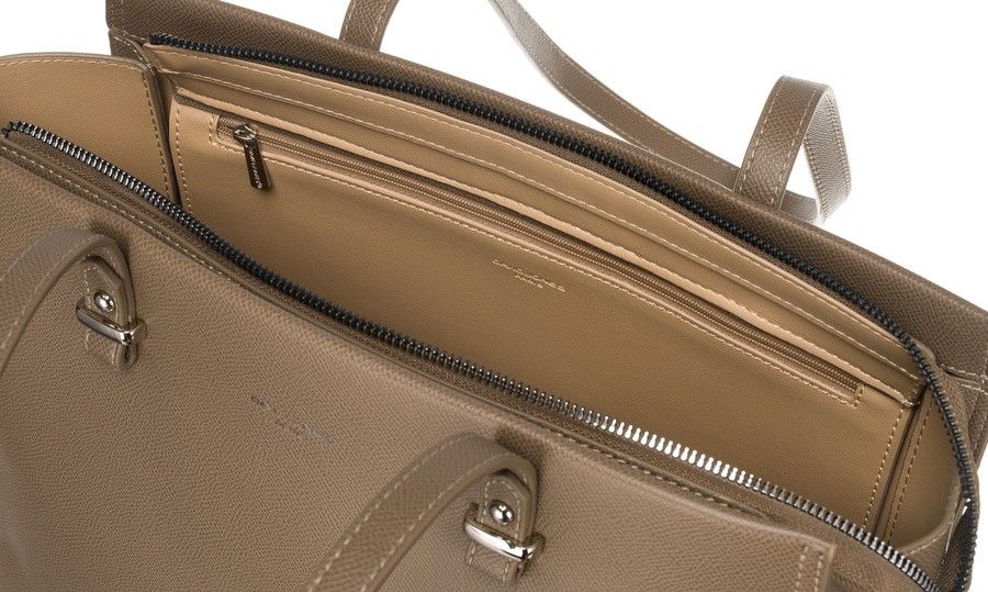 duża shopperka damska ze skóry ekologicznej - david jones