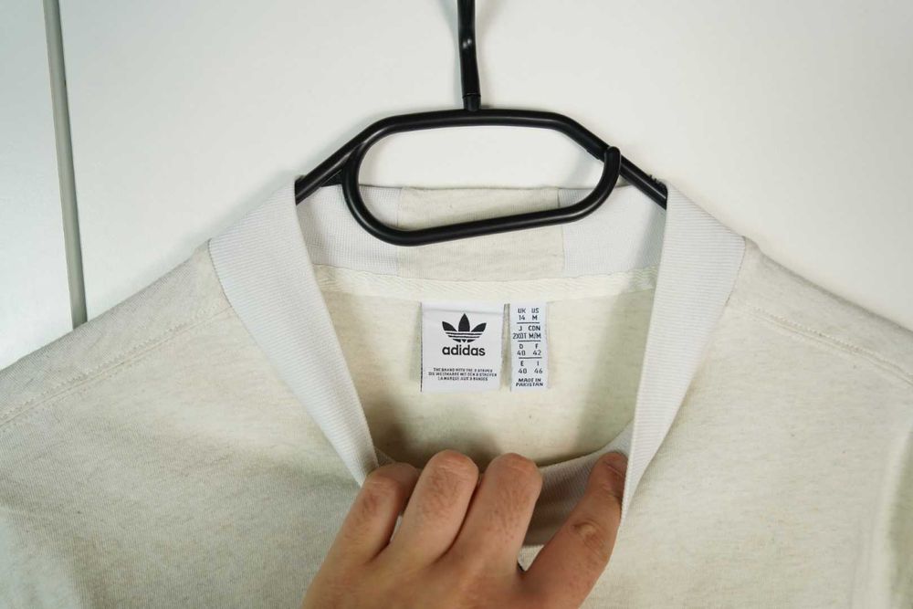 Adidas Kremowa śmietankowa męska koszulka t-shirt M wus74