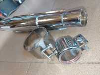 Nowy wydech rura wydechowa+ obejmy wsk 175 chrom Pl