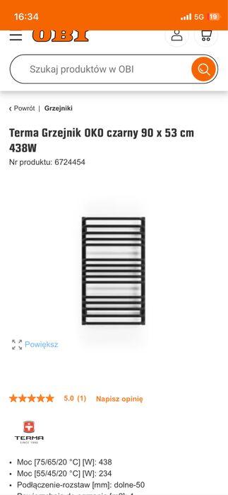 Nowy grzejnik Terma