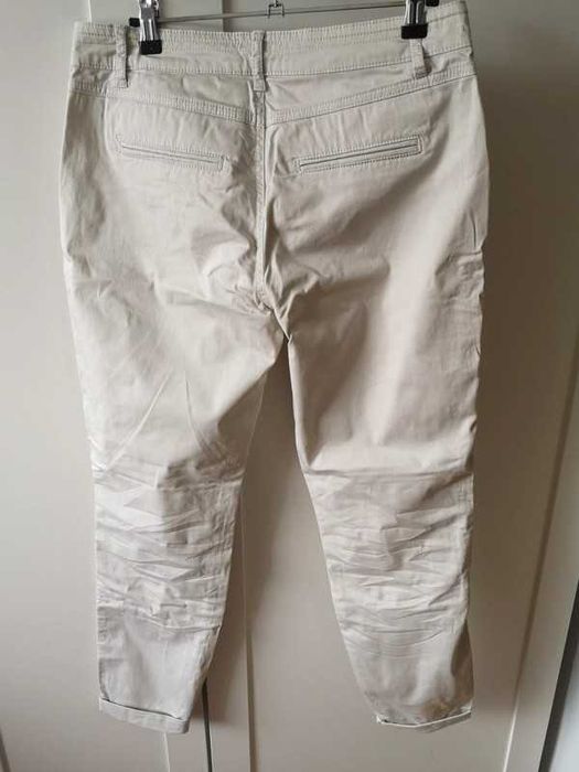 Taifun by Gerry Weber spodnie chinosy szaro-kremowe r. 36/L
