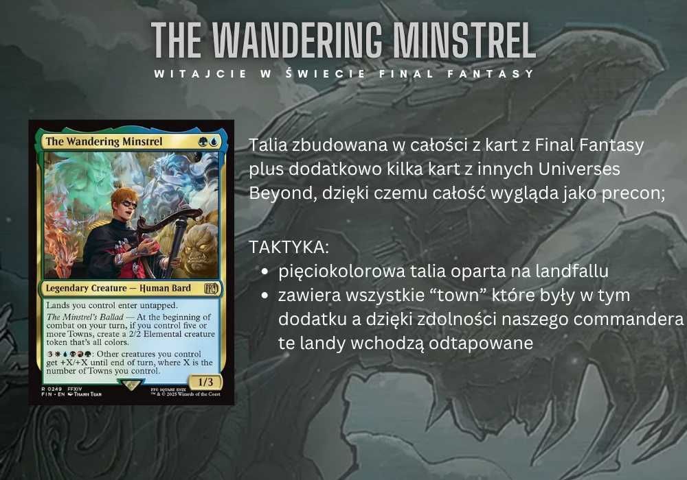 Magic the Gathering Commander | Minstrel, Final Fantasy, towns, lands