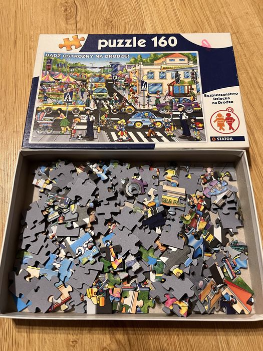 Puzzle bądź ostrożny na drodze.