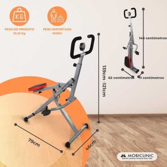 Equipamento de musculação VitalFit, dobrável, aço, máx. 125kg