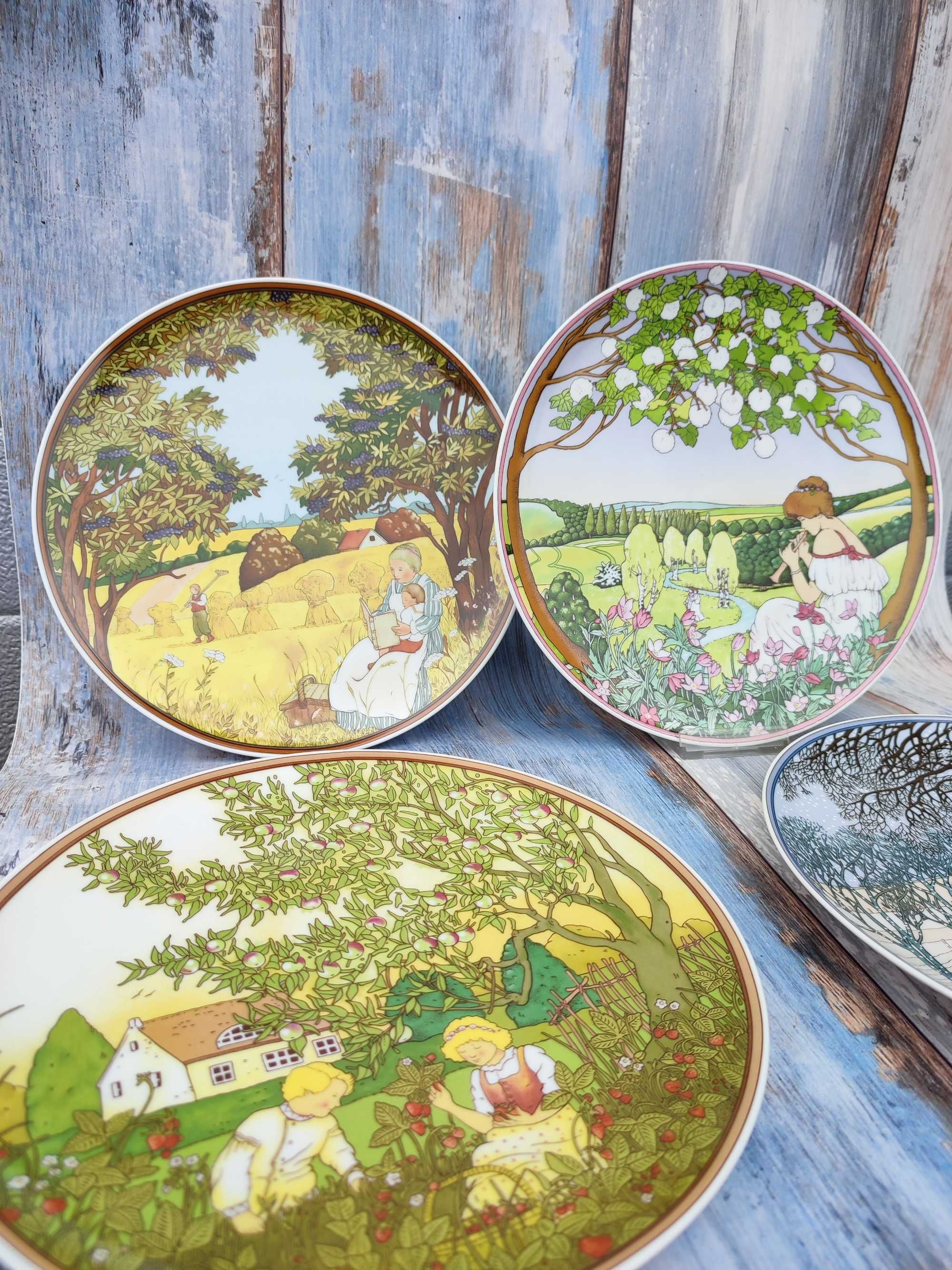 Talerze Villeroy & Boch - 4 Pory roku - Kolekcjonerskie - Vintage -