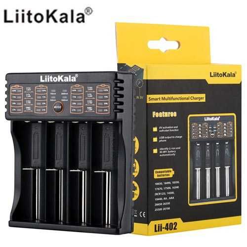 Зарядное устройство LiitoKala Lii-402  4-х аккумуляторов 18650 и др.