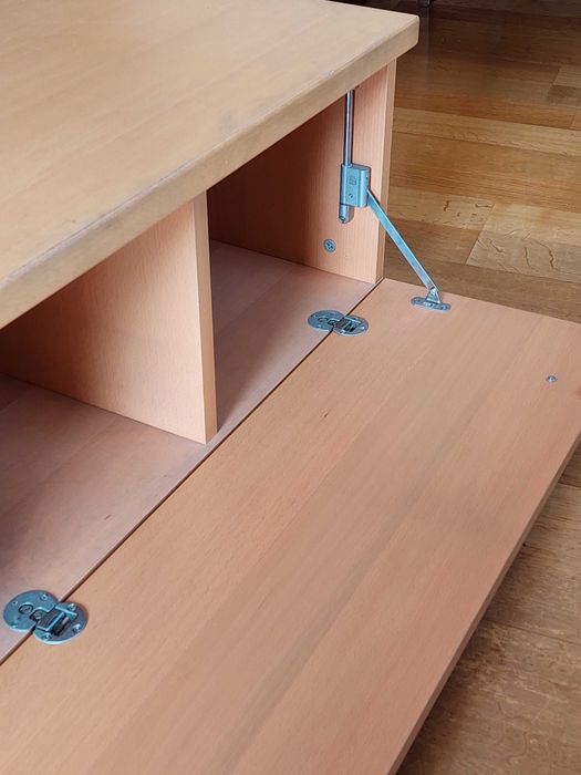 Móvel para TV e mesa de centro tampo vidro pernas metal