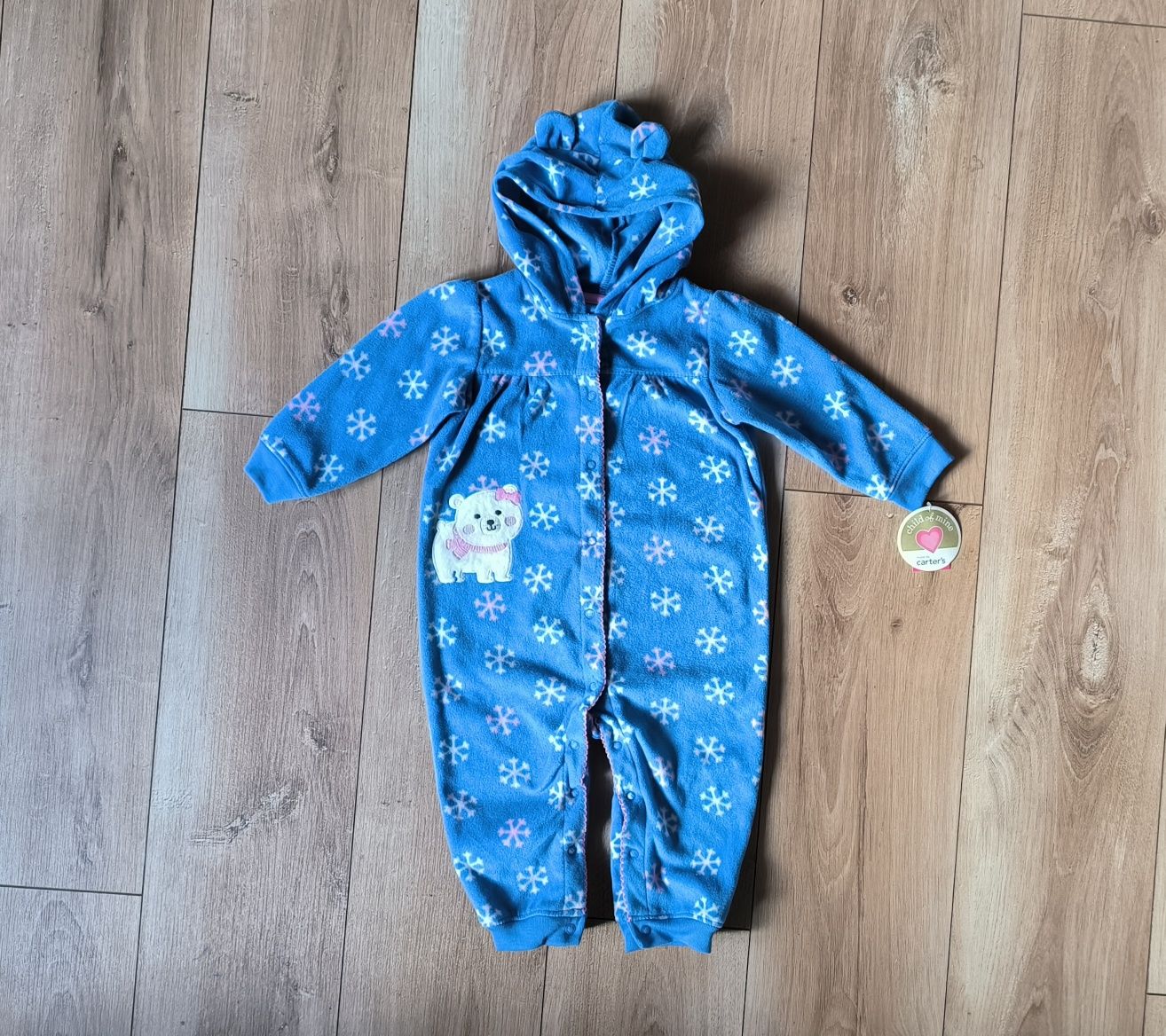Carters kombinezon pajac pajacyk z uszami r. 18M polarowy