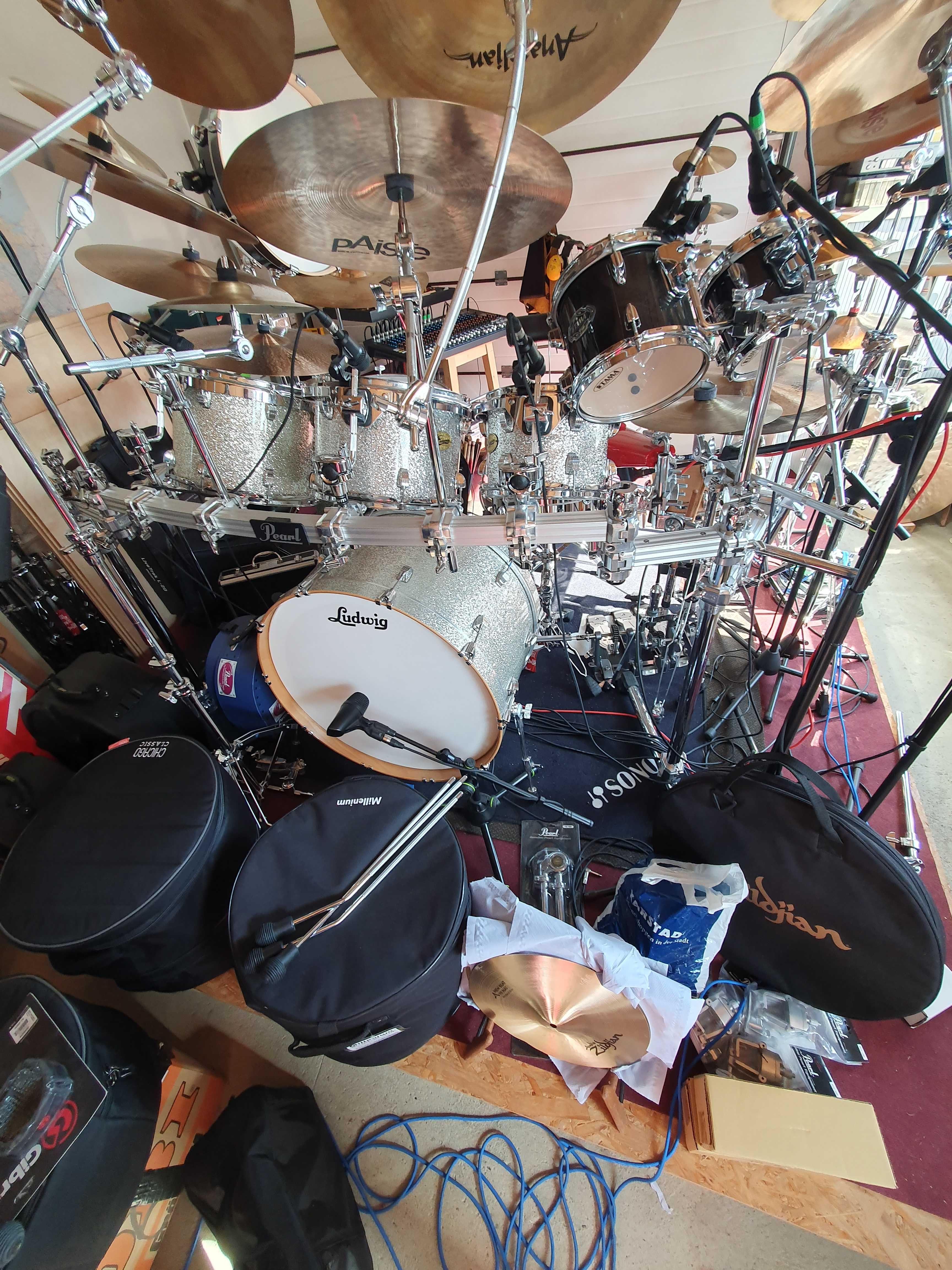 Perkusja Ludwig Centennial Zep Shell Set (Bonham) Maple Silver Sparkl