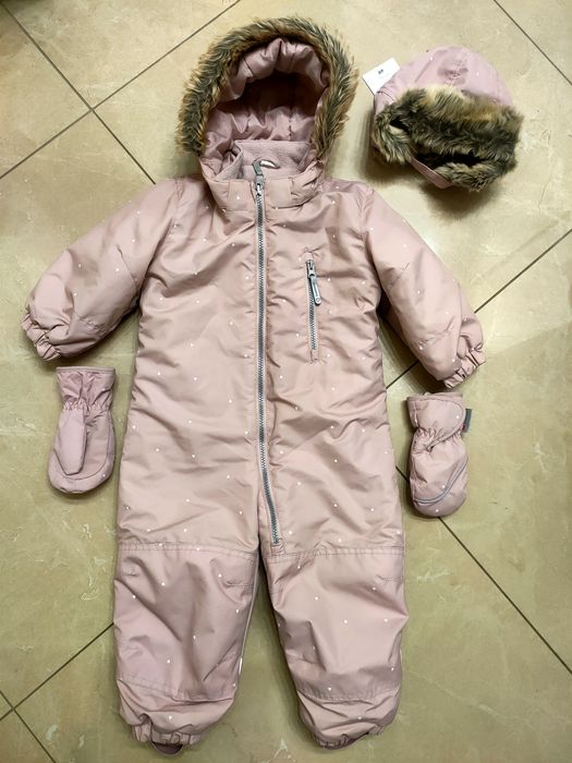 Комбинезон, шапка, перчатки Н&М на девочку  осень-зима 86 рост