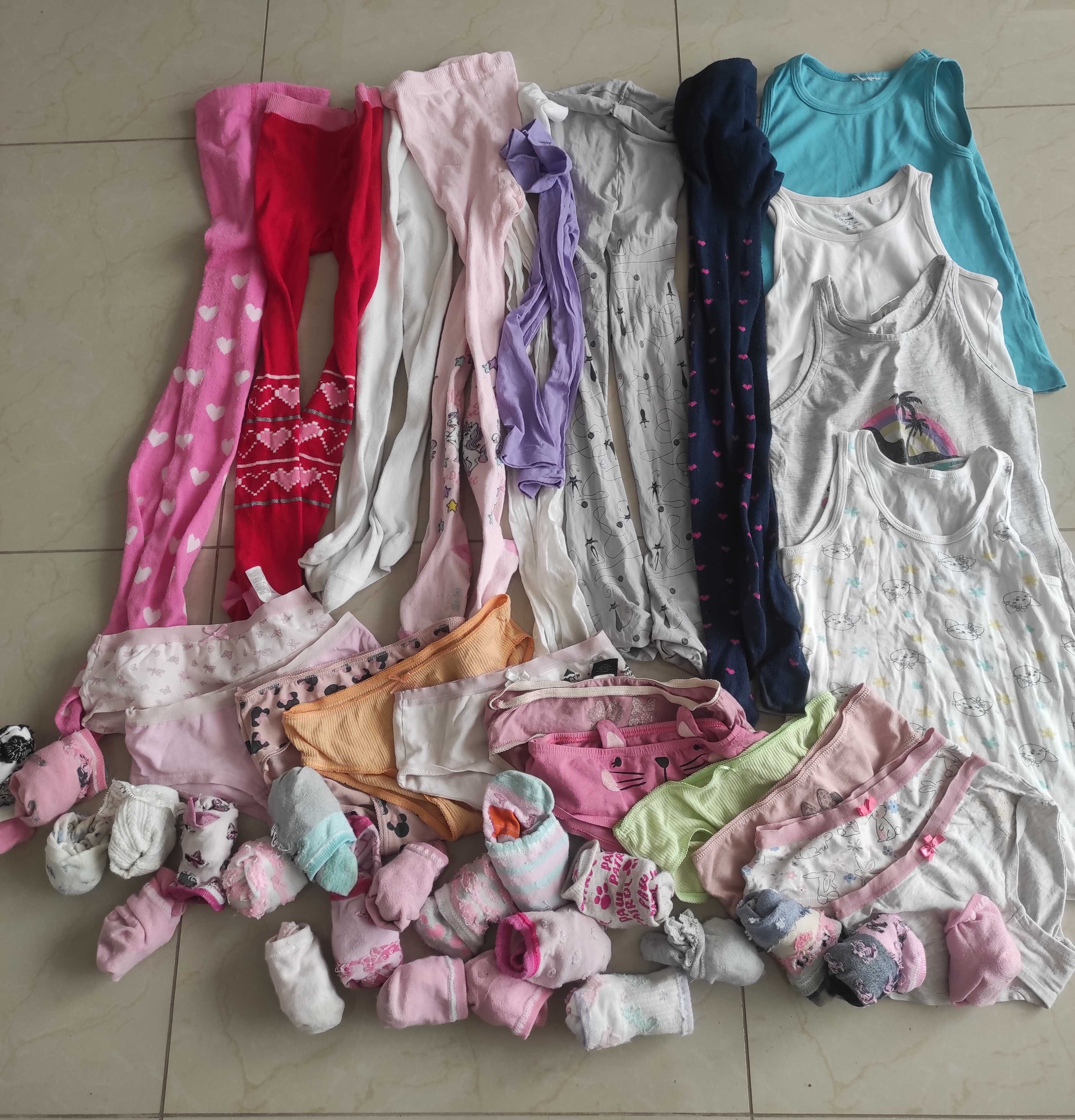 Duży zestaw paka ubrań r.122-128 dla dziewczynki