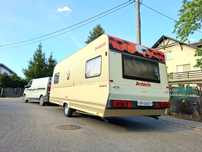 Dethleffs przyczepa kempingowa z przedsionkiem 1200dmc 97rok sucha !!